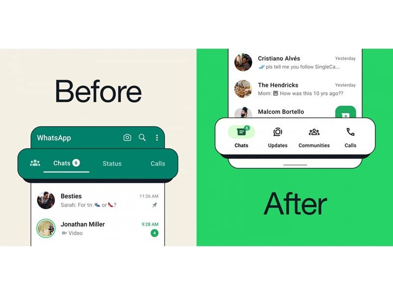 WhatsApp sada ima donju navigacionu traku na Android-u.