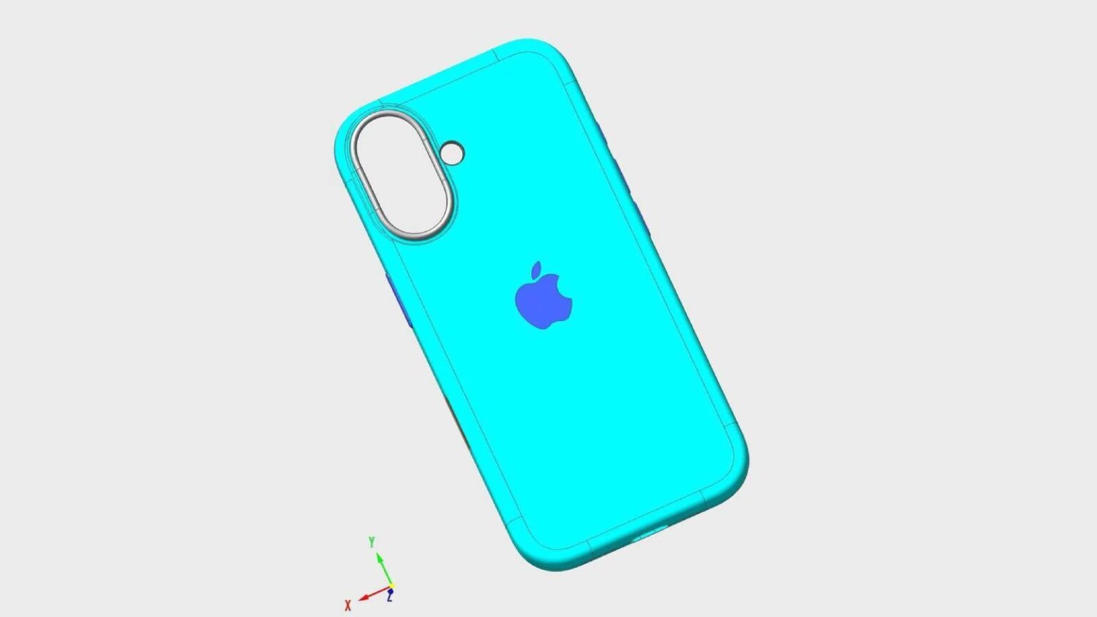 iPhone 16 – prikaz računarski generisane slike (CAD rendera)