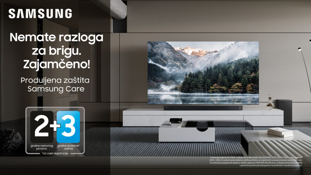 Najnovija linija Samsung AI TV-a i zvučnika već je dostupna u redovnoj prodaji u Hrvatskoj CRO ExtendedWarrantyPromoTV KV H Open File