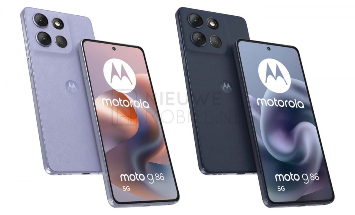 Motorola Moto G86 na renderima