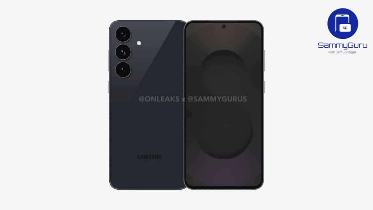 Samsung Galaxy S25 FE i pogled na CAD render