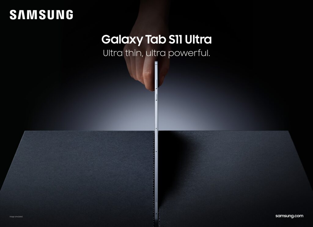 Samsung Galaxy Tab S11 serija - Premium tablet na višoj razini Galaxy Tab S11 Feature Visuals Thin 510x370mm
