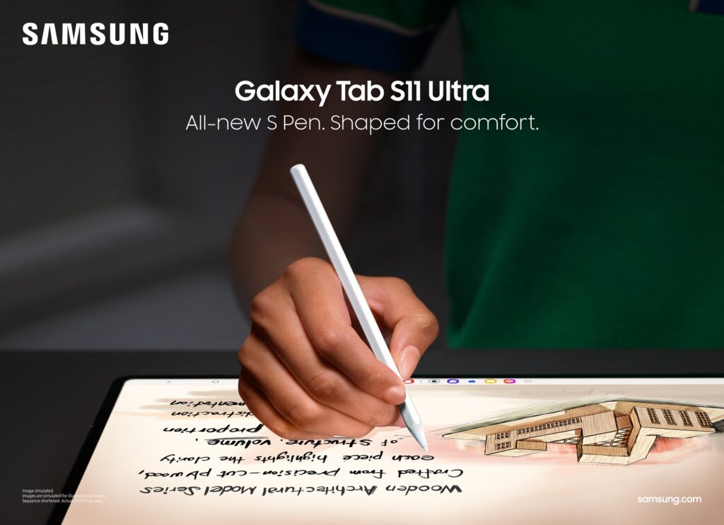 Samsung Galaxy Tab S11 serija - Premium tablet na višoj razini Galaxy Tab S11 Feature Visuals S Pen Design 510x370mm