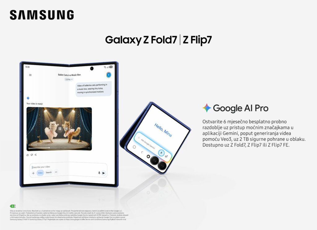 Budućnost mobilnog AI iskustva – kako Galaxy AI mijenja način korištenja telefona CRO Galaxy Z Fold7 Z Flip7 Promotion KV Google AI Pro 510x370 RGB 1