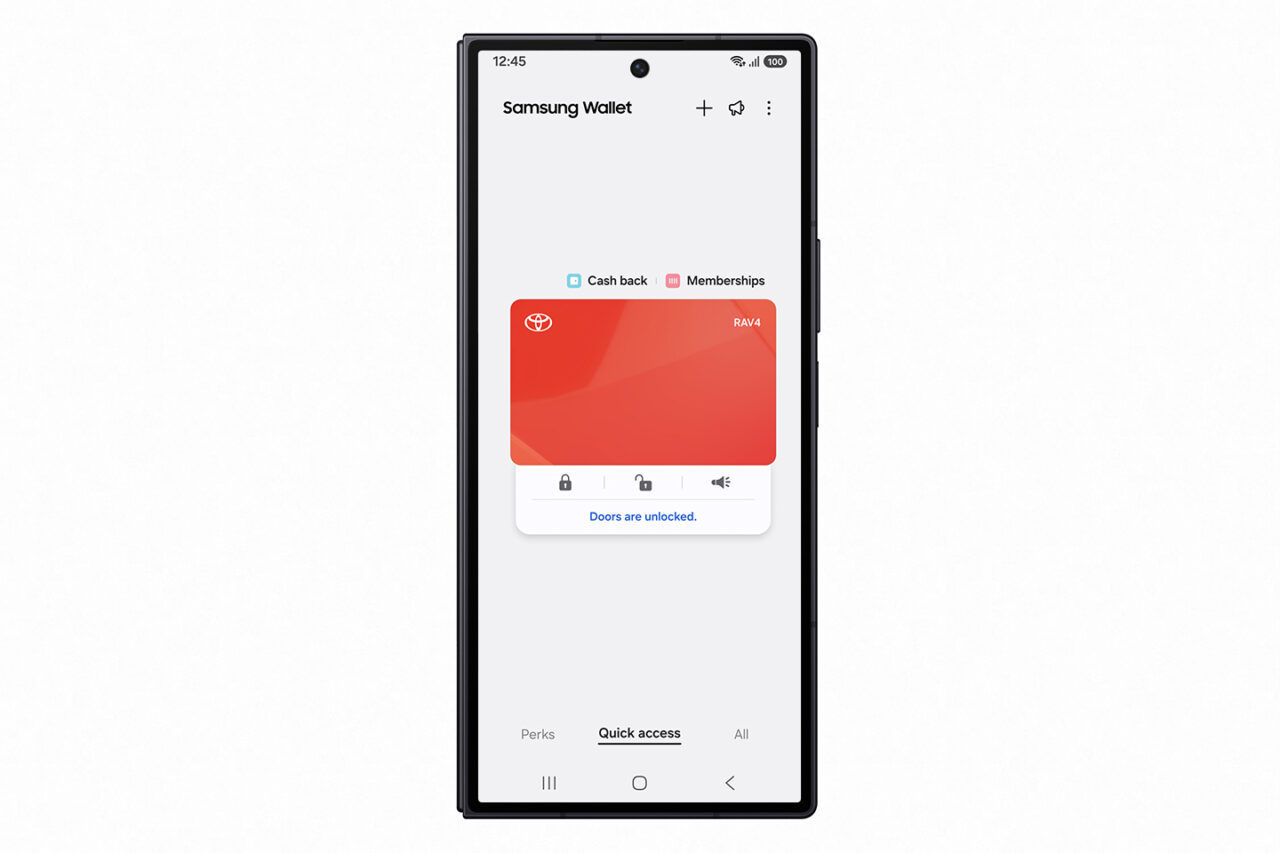 Samsung Wallet Digital Key screen