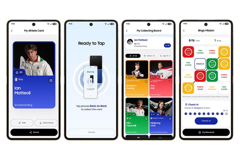 Samsung predstavlja ekskluzivni Galaxy Z Flip7 Olympic Edition uređaj, podržavajući cijelo putovanje sportaša na Milano Cortina 2026. 5 Olympic Edition Galaxy Athlete Card