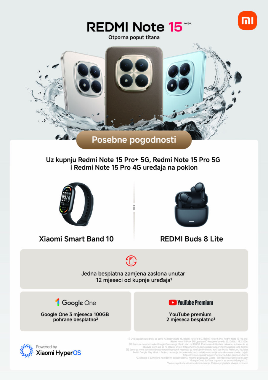 Dina Levačić prigrlila Redmi Note 15 seriju: izdržljivost je posebna vrlina Stand Poster A4 HR