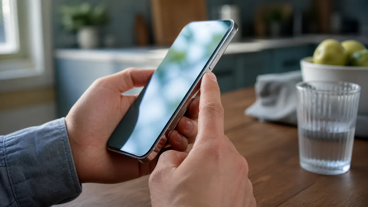 Kako instalirati WhatsApp na mobitel: Android i iPhone Osoba potvrđuje preuzimanje WhatsAppa bočnom tipkom na iPhoneu